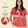 imageLazy One Pajamas for Women Cute Pajama Pants and Top SeparatesValentines Gnome Womens Pajama Shirt