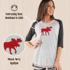 imageLazy One Womens Leggings and Tees Pajama Separates Cozy Loungewear for WomenCabin Moose Womens Pajama Shirt
