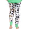 imageLazy One Womens Leggings and Tees Pajama Separates Cozy Loungewear for WomenCattitude Pajama Leggings