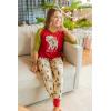 imageLazy One Womens Leggings and Tees Pajama Separates Cozy Loungewear for WomenMoosletoe Womens Pajama Shirt