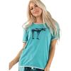 Funky Moose Blue Womens Pajama Shirt