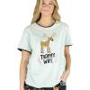 Trophy Wife Womens Pajama Shirt Blue