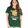 Fetching Tired Doodle Womens Pajama Shirt