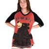 Bear Hug Pink-red Womens Pajama Shirt