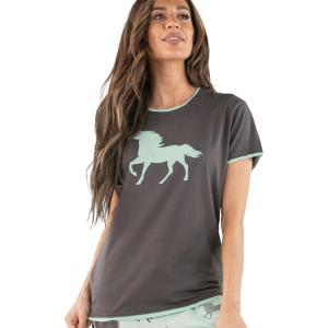 imageLazy One Pajamas for Women Cute Farm Pajama Pants and Top SeparatesMint Horse Pajama Shirt