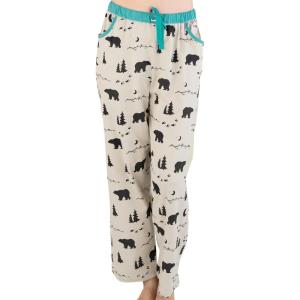 imageLazy One Pajamas for Women Cute Garden and Bear Pajama Pants and Top SeparatesMountain Bear Pajama Pant