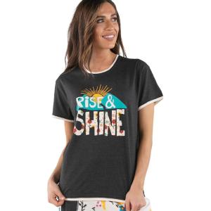 imageLazy One Pajamas for Women Cute Garden and Bear Pajama Pants and Top SeparatesRise  Shine Flower Womens Pajama Shirt