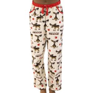 imageLazy One Pajamas for Women Cute Moose Pajama Pants and Top SeparatesChocolate Moose Pajama Pant
