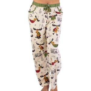 imageLazy One Pajamas for Women Cute Moose Pajama Pants and Top SeparatesFollow Your Dreams Womens Pajama Pant