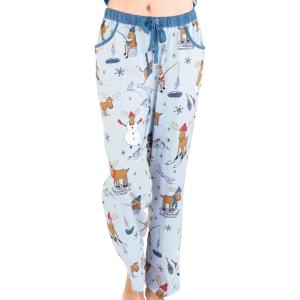 imageLazy One Pajamas for Women Cute Moose Pajama Pants and Top SeparatesLet It Snow Womens Pajama Pant