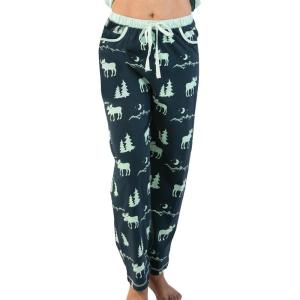 imageLazy One Pajamas for Women Cute Moose Pajama Pants and Top SeparatesMountain Moose Pajama Pant
