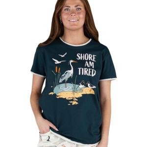 imageLazy One Pajamas for Women Cute Ocean Pajama Pants and Top SeparatesShore Am Tired Pajama Shirt
