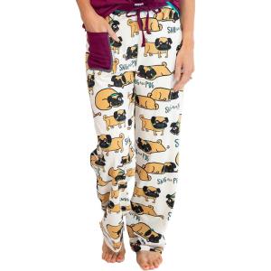 imageLazy One Pajamas for Women Cute Pajama Pants Cat and Dog Pajamas for Women Comfy Womens PJsCream