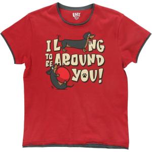 imageLazy One Pajamas for Women Cute Pajama Pants Cat and Dog Pajamas for Women Comfy Womens PJsRed Long to Be Around You Pajama Shirt