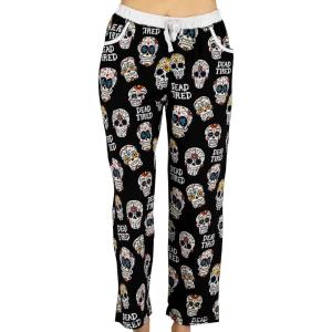 imageLazy One Pajamas for Women Cute Pajama Pants and Top SeparatesDead Tired Womens Pajama Pant Black