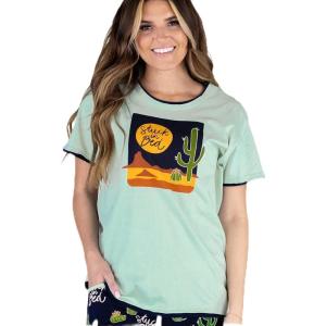 imageLazy One Pajamas for Women Cute Pajama Pants and Top SeparatesStuck in Bed Pajama Shirt