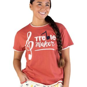 imageLazy One Pajamas for Women Cute Pajama Pants and Top SeparatesTreble Maker Womens Pajama Shirt