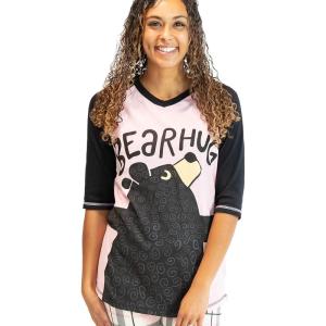 imageLazy One Womens Leggings and Tees Pajama Separates Cozy Loungewear for WomenBear Hug Womens Pajama Shirt