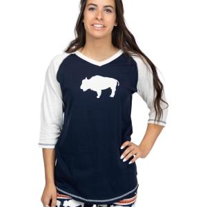 imageLazy One Womens Leggings and Tees Pajama Separates Cozy Loungewear for WomenBuffalo Fair Isle Womens Pajama Shirt