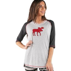 imageLazy One Womens Leggings and Tees Pajama Separates Cozy Loungewear for WomenCabin Moose Womens Pajama Shirt