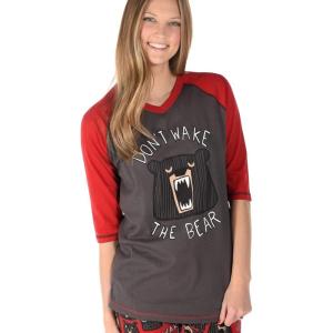imageLazy One Womens Leggings and Tees Pajama Separates Cozy Loungewear for WomenDont Wake the Bear Pajama Shirt