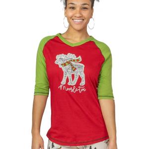 imageLazy One Womens Leggings and Tees Pajama Separates Cozy Loungewear for WomenMoosletoe Womens Pajama Shirt