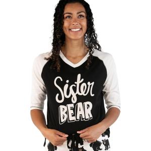imageLazy One Womens Leggings and Tees Pajama Separates Cozy Loungewear for WomenSister Bear Womens Pajama Shirt