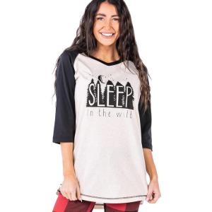 imageLazy One Womens Leggings and Tees Pajama Separates Cozy Loungewear for WomenSleep in Th Wild Pajama Shirt