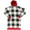 imageLazy One Oversized Hoodie Sweatshirt Comfortable Sleepwear Sweater Dress For WomenBlack  White Plaid Sleep Hoodie