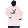 imageLazy One Oversized Hoodie Sweatshirt Comfortable Sleepwear Sweater Dress For WomenCat Mom Sleep Hoodie
