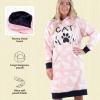 imageLazy One Oversized Hoodie Sweatshirt Comfortable Sleepwear Sweater Dress For WomenCat Mom Sleep Hoodie