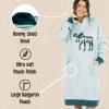 imageLazy One Oversized Hoodie Sweatshirt Comfortable Sleepwear Sweater Dress For WomenMoose Silhouette Sleep Hoodie