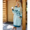 imageLazy One Oversized Hoodie Sweatshirt Comfortable Sleepwear Sweater Dress For WomenMoose Silhouette Sleep Hoodie