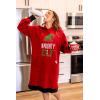 imageLazy One Oversized Hoodie Sweatshirt Comfortable Sleepwear Sweater Dress For WomenNaughty Elf Sleep Hoodie