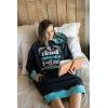 imageLazy One Oversized Hoodie Sweatshirt Comfortable Sleepwear Sweater Dress For WomenRead Past Bedtime Sleep Hoodie