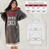 imageLazy One Oversized Hoodie Sweatshirt Comfortable Sleepwear Sweater Dress For WomenReal Catch Sleep Hoodie