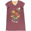 imageLazy One Womens Nightgown Funny VNeck Sleep Shirt for Women Novelty Pajama ShirtPurple Queen Bee