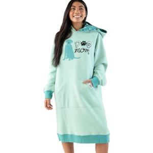 imageLazy One Oversized Hoodie Sweatshirt Comfortable Sleepwear Sweater Dress For WomenDog Mom Sleep Hoodie