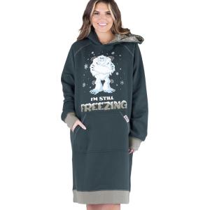 imageLazy One Oversized Hoodie Sweatshirt Comfortable Sleepwear Sweater Dress For WomenFreezing Yeti Sleep Hoodie