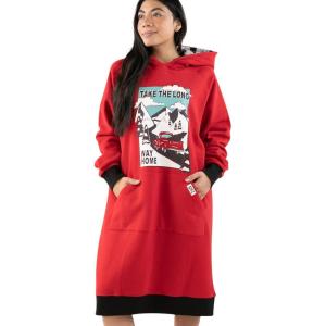 imageLazy One Oversized Hoodie Sweatshirt Comfortable Sleepwear Sweater Dress For WomenLong Way Home Sleep Hoodie