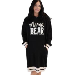 imageLazy One Oversized Hoodie Sweatshirt Comfortable Sleepwear Sweater Dress For WomenMama Bear Sleep Hoodie