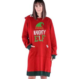 imageLazy One Oversized Hoodie Sweatshirt Comfortable Sleepwear Sweater Dress For WomenNaughty Elf Sleep Hoodie