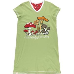 imageLazy One Womens Nightgown Funny VNeck Sleep Shirt for Women Novelty Pajama ShirtsMushroom Nightshirt