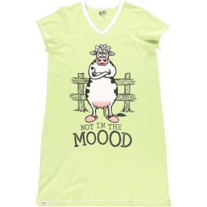 imageLazy One Womens Nightgown Funny VNeck Sleep Shirt for Women Novelty Pajama TeesNot in the Mood Nightshirt