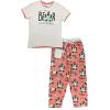 imageLazy One Womens Pajama Set Short Sleeves with Cute Prints Relaxed Fit Bear and Moose PrintsBear in Am Pajama Set