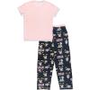 imageLazy One Womens Pajama Set Short Sleeves with Cute Prints Relaxed Fit Bear and Moose PrintsDont Do Mornings Moose Pink Pj Set