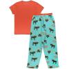 imageLazy One Womens Pajama Set Short Sleeves with Cute Prints Relaxed Fit Bear and Moose PrintsDont Moose Pajama Set