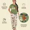 imageLazy One Womens Pajama Set Short Sleeves with Cute Prints Relaxed Fit Bear and Moose PrintsFollow Your Dreams Pajama Set