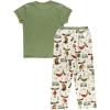 imageLazy One Womens Pajama Set Short Sleeves with Cute Prints Relaxed Fit Bear and Moose PrintsFollow Your Dreams Pajama Set
