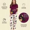 imageLazy One Womens Pajama Set Short Sleeves with Cute Prints Relaxed Fit Bear and Moose PrintsHuckleberry Pajama Set